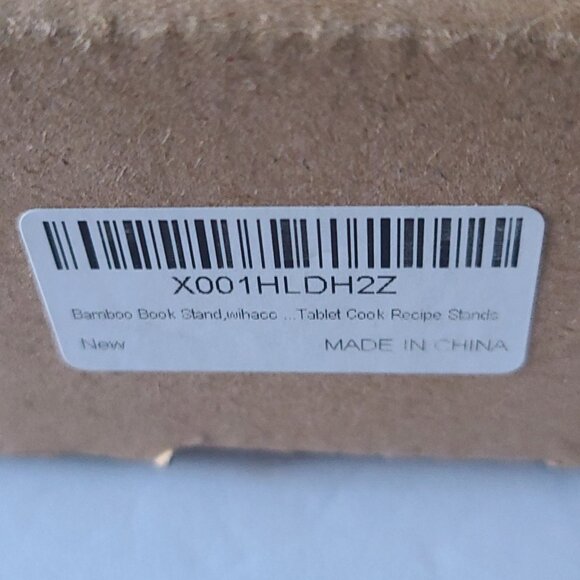 BAMBOO BOOK STAND | ADJUSTABLE HOLDER TRAY W/PAGE PAPER CLIP | PORTABLE - Picture 13 of 14